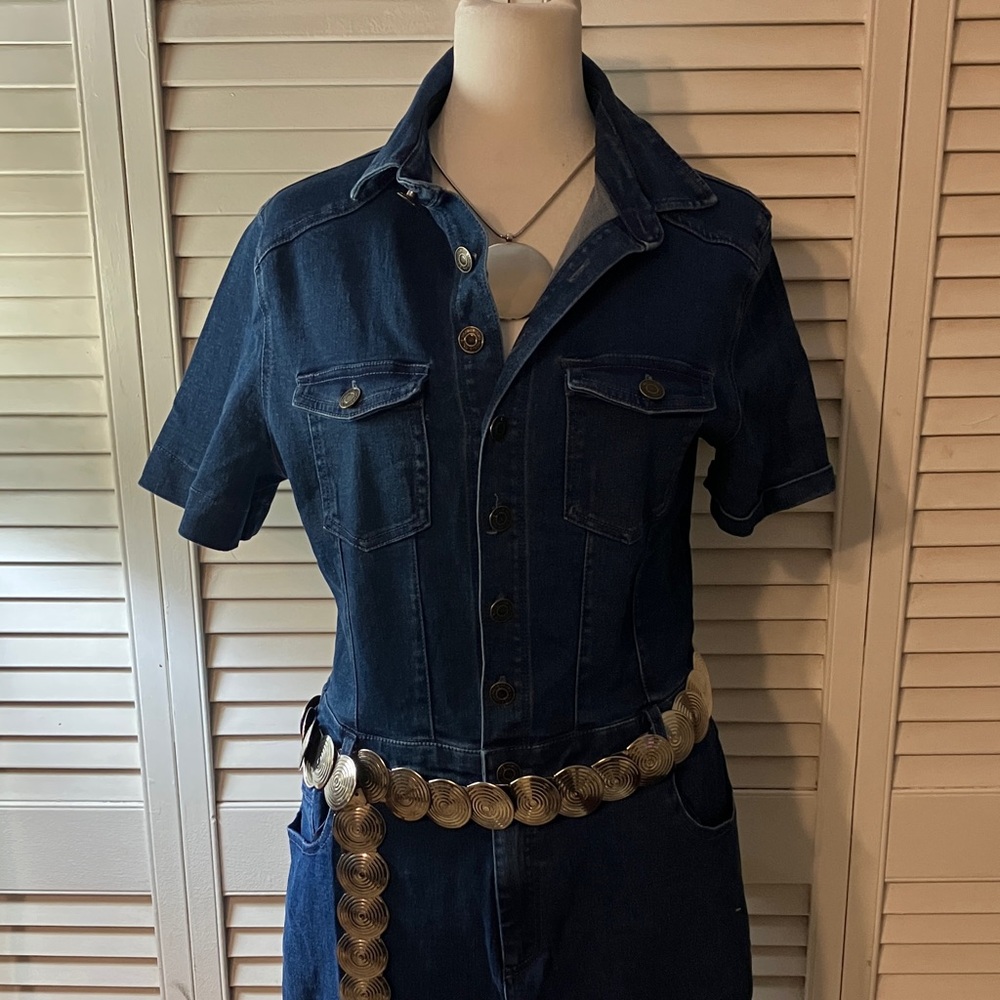 Fashion Nova Classic Blue Denim Jumpsuit - Picture 4 of 15